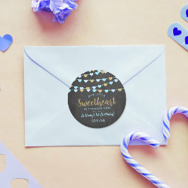 Hanging Love Hearts Little Sweeschatje Ronde Sticker