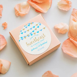 Hanging Love Hearts Little Sweeschatje Ronde Sticker