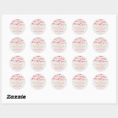 Hanging Love Hearts Little Sweeschatje Ronde Sticker (Vel)