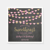 Hanging Love Hearts Little Sweeschatje Servet (Voorkant)