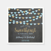 Hanging Love Hearts Little Sweeschatje Servet (Voorkant)