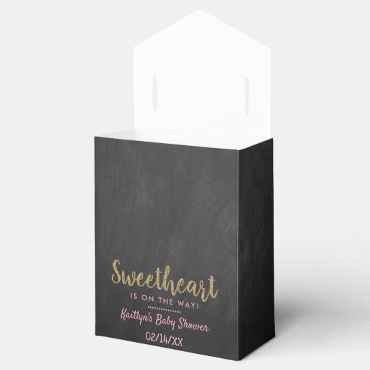 Hanging Love Hearts Little Sweetheart Baby Shower Bedankdoosjes (Geopend)