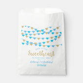 Hanging Love Hearts Little Sweetheart Birthday Bedankzakje (Voorkant)