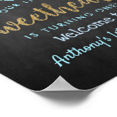 Hanging Love Hearts Sweeat Birthday Welkom Poster (Hoek)