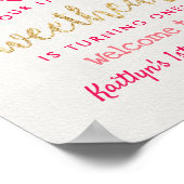 Hanging Love Hearts Sweeat Birthday Welkom Poster (Hoek)