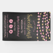 Hanging Love Hearts Sweetheart Birthday Welcome Spandoek (Horizontaal)