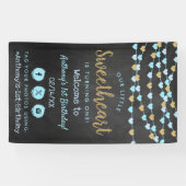 Hanging Love Hearts Sweetheart Birthday Welcome Spandoek (Horizontaal)