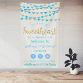 Hanging Love Hearts Sweetheart Birthday Welcome Spandoek