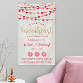 Hanging Love Hearts Sweetheart Birthday Welcome Spandoek