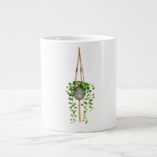 Hanging Macrame Plant Holder Boho Mug Grote Koffiekop