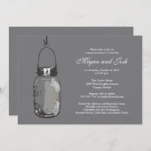 Hanging Mason Jar Engagement Party Kaart (Voorkant / Achterkant)