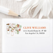 Hanging Mason Jar Floral Tree Branch Etiket (Insitu)