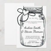 Hanging Mason Jar Kaart (Voorkant / Achterkant)