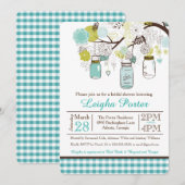 Hanging Mason Jars Baby of Vrijgezellenfeest nodig Kaart (Voorkant / Achterkant)