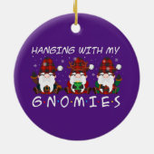 hanging met my gnomies christmas keramisch ornament (Achterkant)