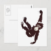 Hanging Monkey Briefkaart (Voorkant / Achterkant)