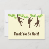 Hanging Monkey Dank je Bedankkaart (Voorkant)