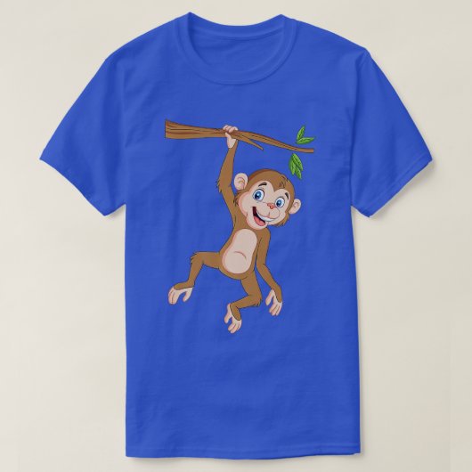 Hanging Monkey Monkeys Oerwoud Safari Primate Anim T-shirt (Design voorkant)