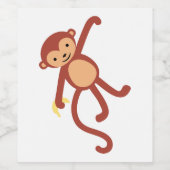 Hanging Monkey Wijn Etiket (Enkel label)