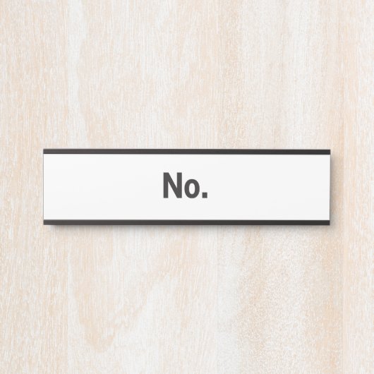 Hanging Name Plate: No. Deurbordje (Voorkant)