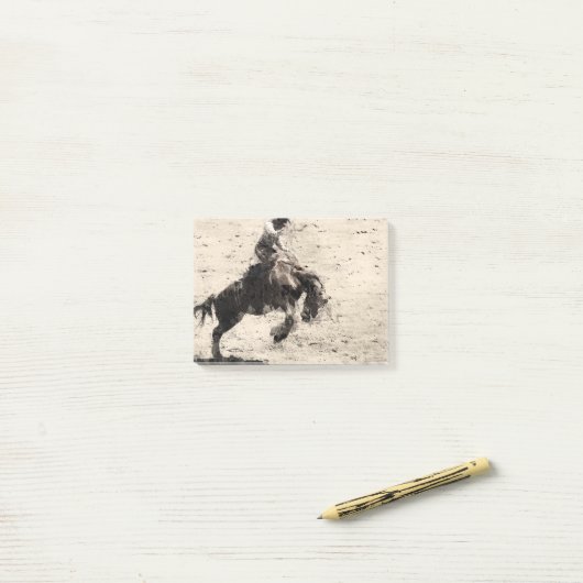 Hanging On - Bronco Busting Champ Post-it® Notes (Op bureau)