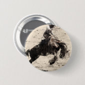 Hanging On - Bronco Busting Champ Ronde Button 5,7 Cm (Voorkant /achterkant)