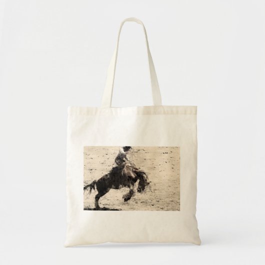 Hanging On - Bronco Busting Champ Tote Bag (Voorkant)