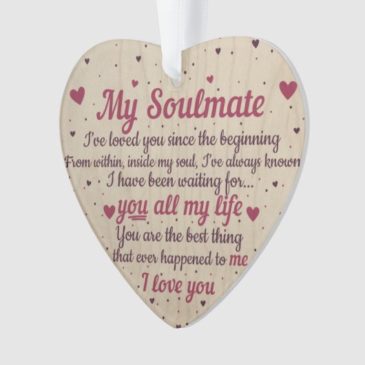 Hanging Ornament - Mijn Soulmate (voorkant)