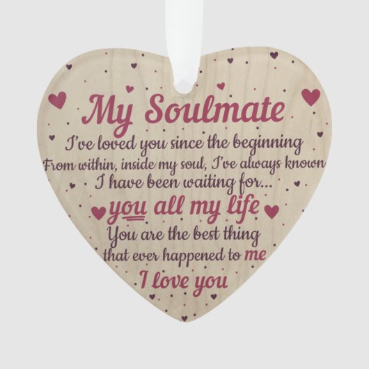 Hanging Ornament - Mijn Soulmate (voorkant)