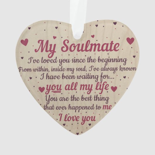 Hanging Ornament - Mijn Soulmate (achterkant)