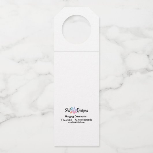 Hanging Ornamenten Bottle Label van Sue Weidlich (Achterkant)