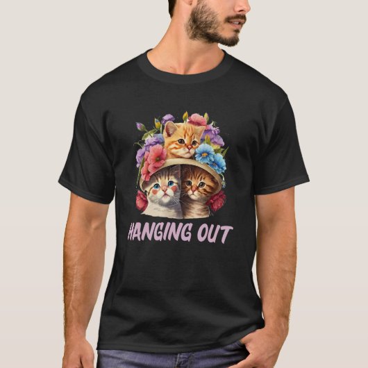 Hanging Out Cat  Hobby Kitten Pastime Cat Mom T-shirt (Voorkant)