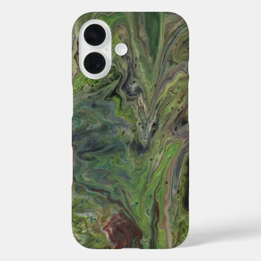 Hanging Out Deep Green Abstracte Telefoonhoes Case-Mate iPhone Case (Achterkant)