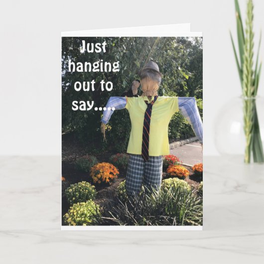 "HANGING OUT" HIER OM TE ZEGGEN ** GELUKKIGE VERJA KAART (Voorkant)