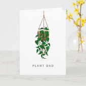 Hanging Plant Dad Kaart (Gele Bloem)