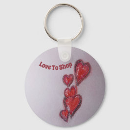 Hanging Red Hearts Sleutelhanger