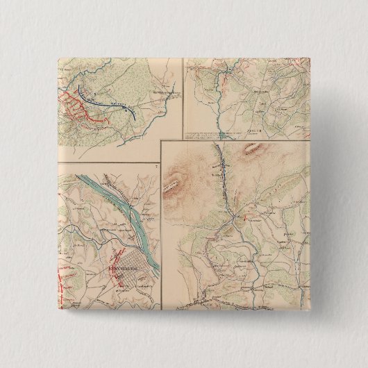 Hanging Rock Monocacy Vierkante Button 5,1 Cm (Voorkant)