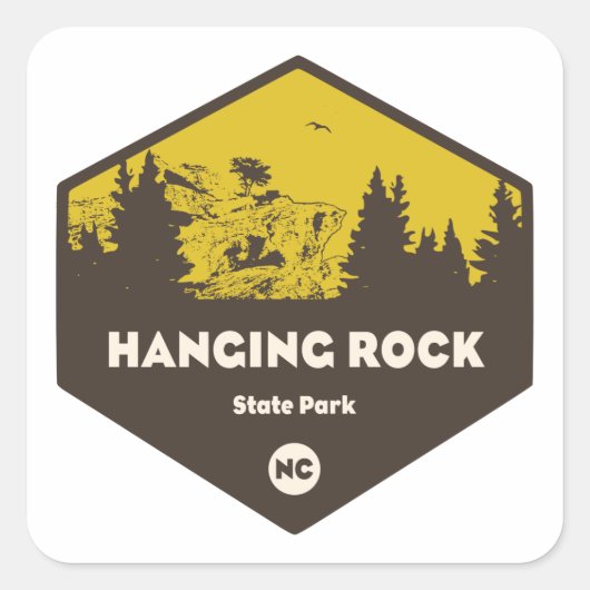Hanging Rock State Park, North Carolina Vierkante Sticker (Voorkant)