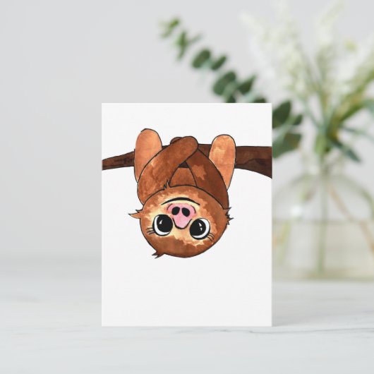 Hanging sloth briefkaart (Staand voorkant)