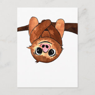 Hanging sloth briefkaart