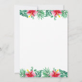 Hanging Sloth Girl Verjaardag Uitnodiging (Achterkant)