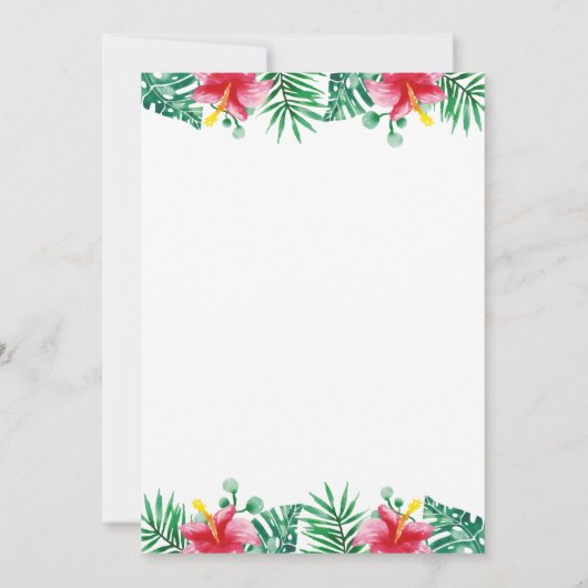 Hanging Sloth Girl Verjaardag Uitnodiging (Achterkant)