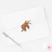 Hanging sloth vierkante sticker (Envelop)
