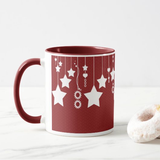 Hanging Star Kerstmis Mok (Met donut)