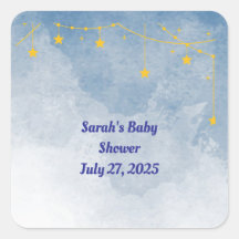 Hanging Stars Sticker voor Twin Baby shower