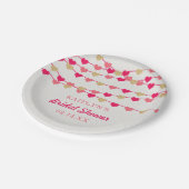 Hanging String Love Hearts Bruiloft Feest Papieren Bordje (Gekanteld)