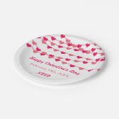 Hanging String Love Hearts Happy Valentine's Day Papieren Bordje (Gekanteld)