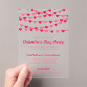 Hanging String Love Hearts Valentijnsdag Party Acryl Uitnodigingen (Insitu (Draagbaar))