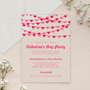 Hanging String Love Hearts Valentijnsdag Party Acryl Uitnodigingen