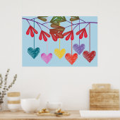Hanging Tree Hearts Poster (Keuken)